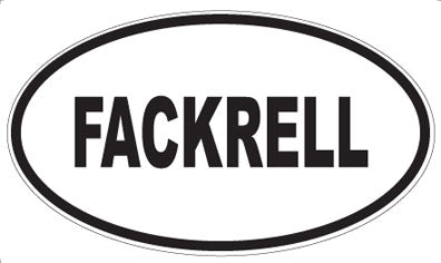 FACKRELL - Oval Sticker