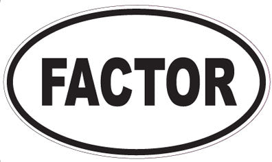 FACTOR - Oval Sticker