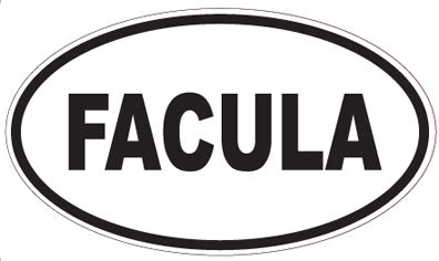 FACULA - Oval Sticker