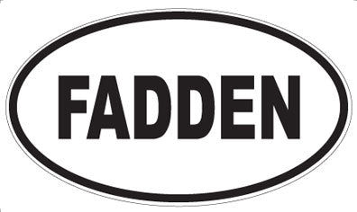 FADDEN - Oval Magnet