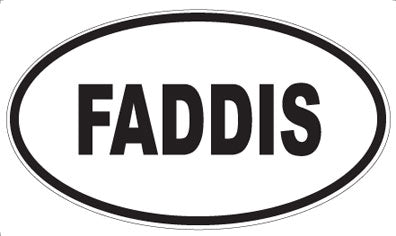 FADDIS - Oval Magnet