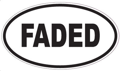 FADED - Oval Sticker