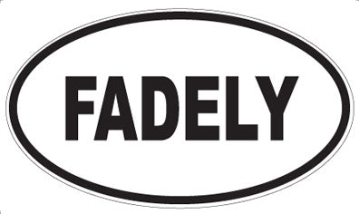 FADELY - Oval Sticker