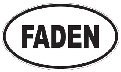 FADEN - Oval Sticker