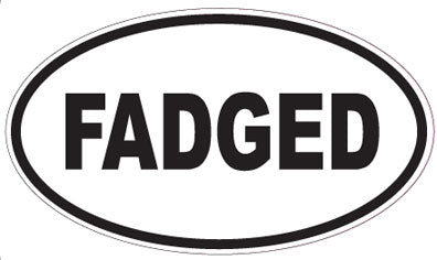 FADGED - Oval Sticker