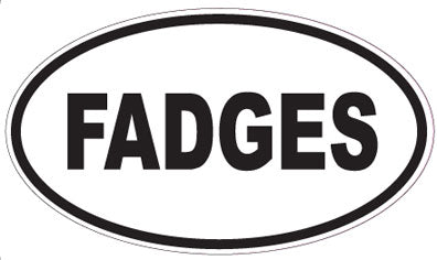 FADGES - Oval Sticker