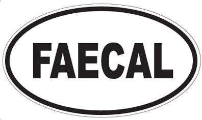 FAECAL - Oval Sticker