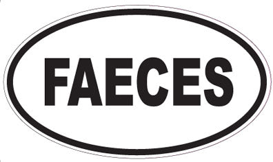 FAECES - Oval Sticker