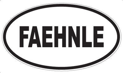 FAEHNLE - Oval Sticker