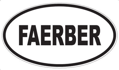 FAERBER - Oval Sticker