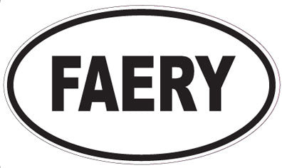 FAERY - Oval Sticker