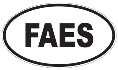 FAES - Oval Sticker