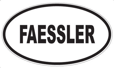 FAESSLER - Oval Sticker