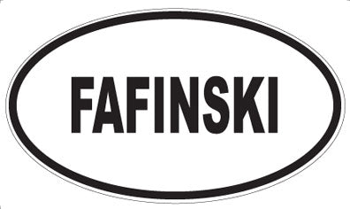 FAFINSKI - Oval Sticker