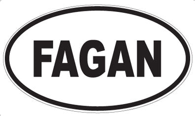 FAGAN - Oval Magnet