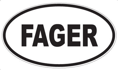 FAGER - Oval Sticker