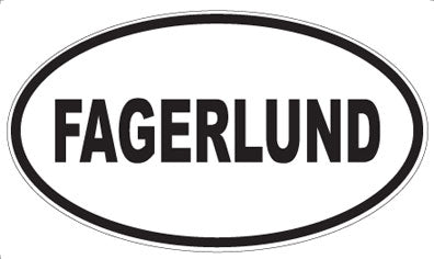 FAGERLUND - Oval Sticker
