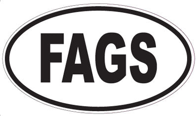 FAGS - Oval Sticker
