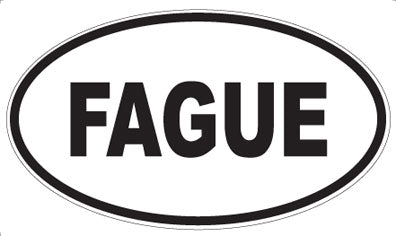FAGUE - Oval Sticker