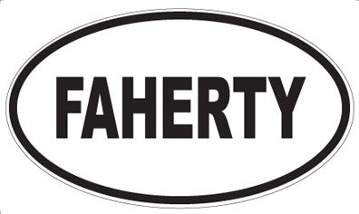 FAHERTY - Oval Magnet
