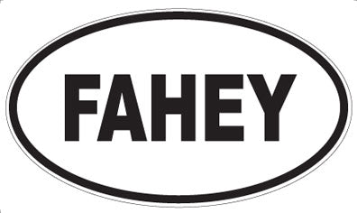 FAHEY - Oval Magnet