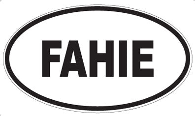 FAHIE - Oval Sticker