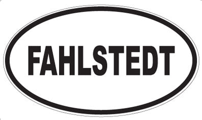 FAHLSTEDT - Oval Sticker