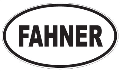 FAHNER - Oval Sticker