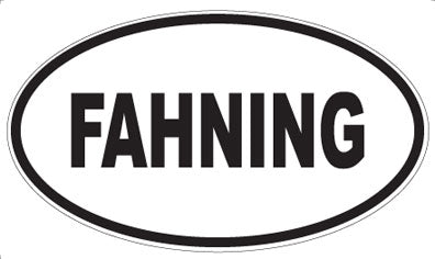 FAHNING - Oval Magnet