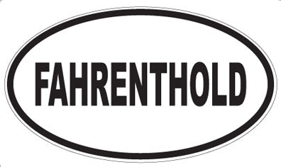 FAHRENTHOLD - Oval Sticker