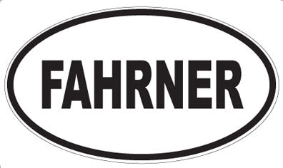 FAHRNER - Oval Sticker