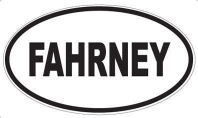 FAHRNEY - Oval Magnet