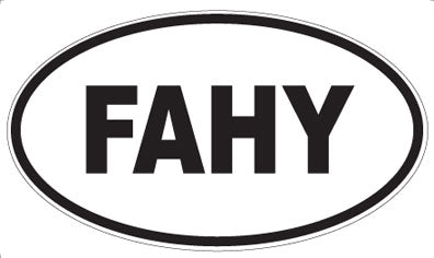 FAHY - Oval Sticker