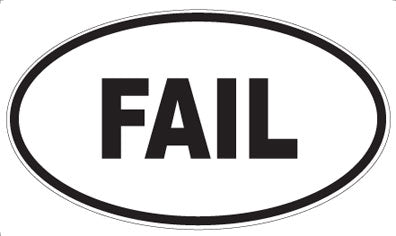 FAIL - Oval Sticker