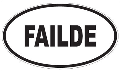 FAILDE - Oval Sticker