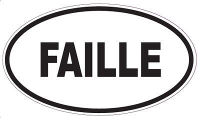 FAILLE - Oval Sticker