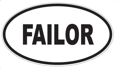 FAILOR - Oval Sticker