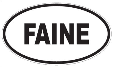 FAINE - Oval Sticker