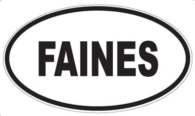 FAINES - Oval Magnet