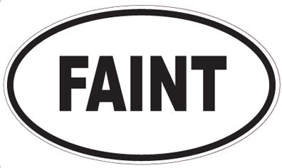 FAINT - Oval Magnet