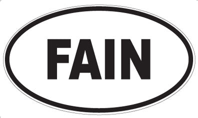 FAIN - Oval Magnet