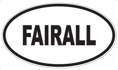 FAIRALL - Oval Sticker