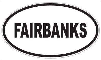 FAIRBANKS - Oval Sticker