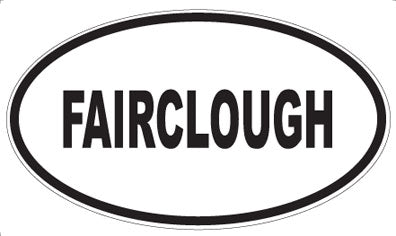 FAIRCLOUGH - Oval Magnet