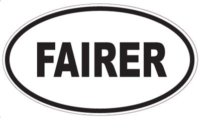 FAIRER - Oval Sticker