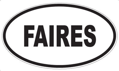 FAIRES - Oval Magnet