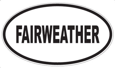FAIRWEATHER - Oval Sticker