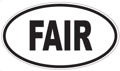 FAIR - Oval Sticker