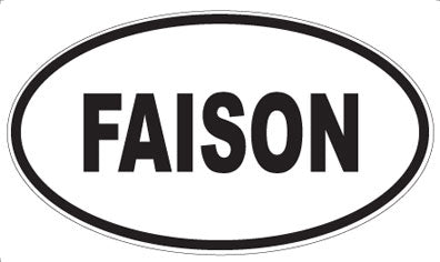FAISON - Oval Sticker