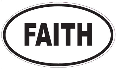 FAITH - Oval Sticker